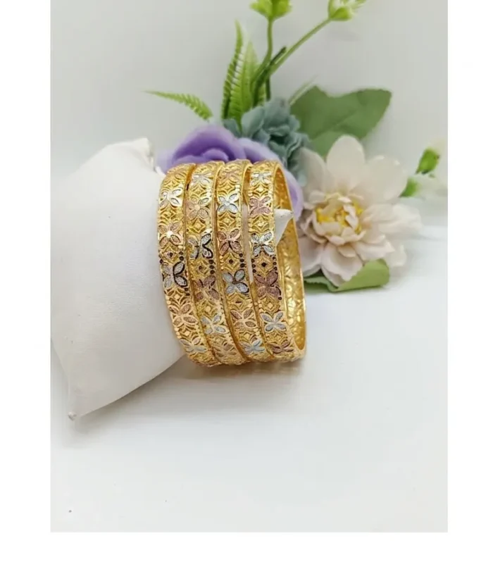 Classic Crystal Studded Artificial Bangle Set - Zaariyah Premium Collection