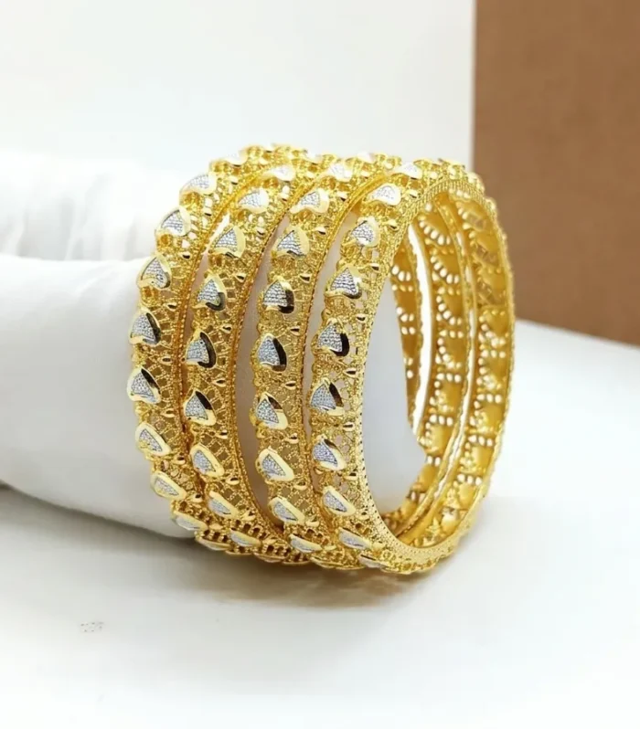 Pearl Stone Artificial Bridal Bangle Set - Zaariyah Premium Collection