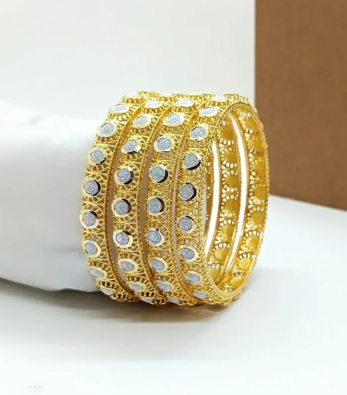 Oval Crystal Artificial Bangle Set - Zaariyah Premium Collection