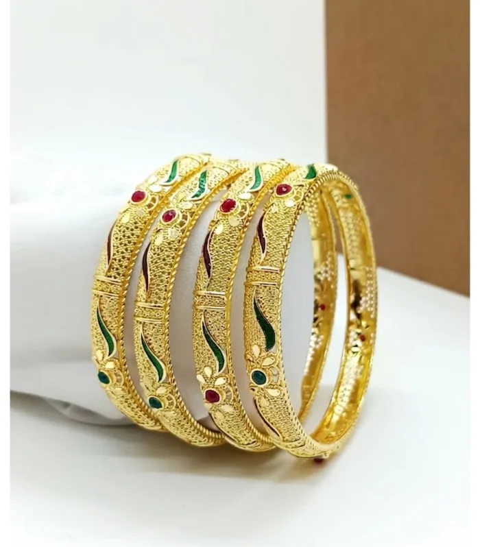 Multicolor Stone Artificial Designer Bangle Set - Zaariyah Premium Collection