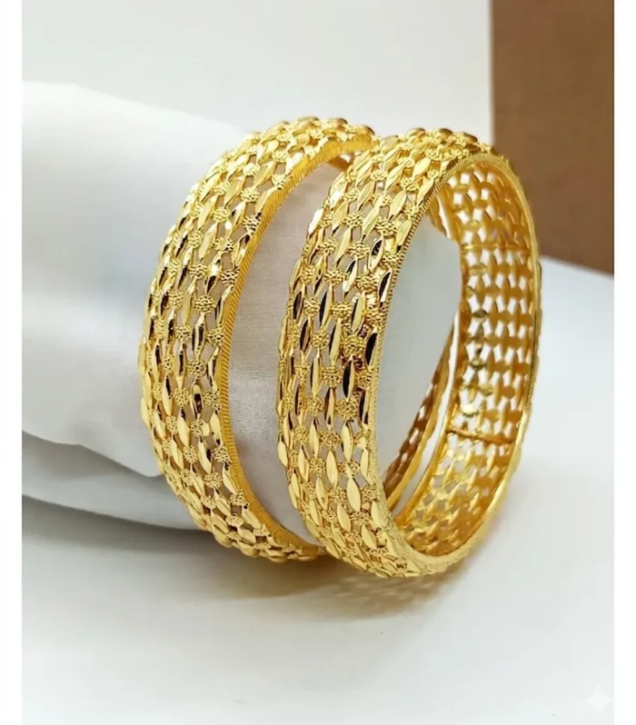 Open Lattice Artificial Bangle Set - Zaariyah Premium Collection