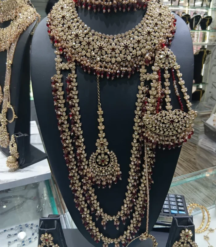 Royal Layered Artificial Bridal Rani Haar Set - Zaariyah Premium Collection