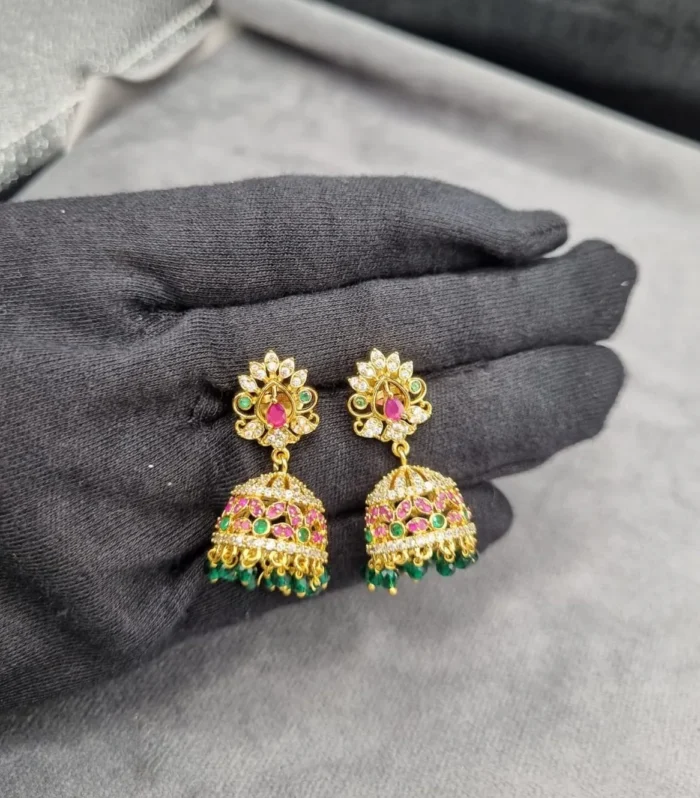 Grand Pearl Chandbali Earrings - Zaariyah Premium Collection