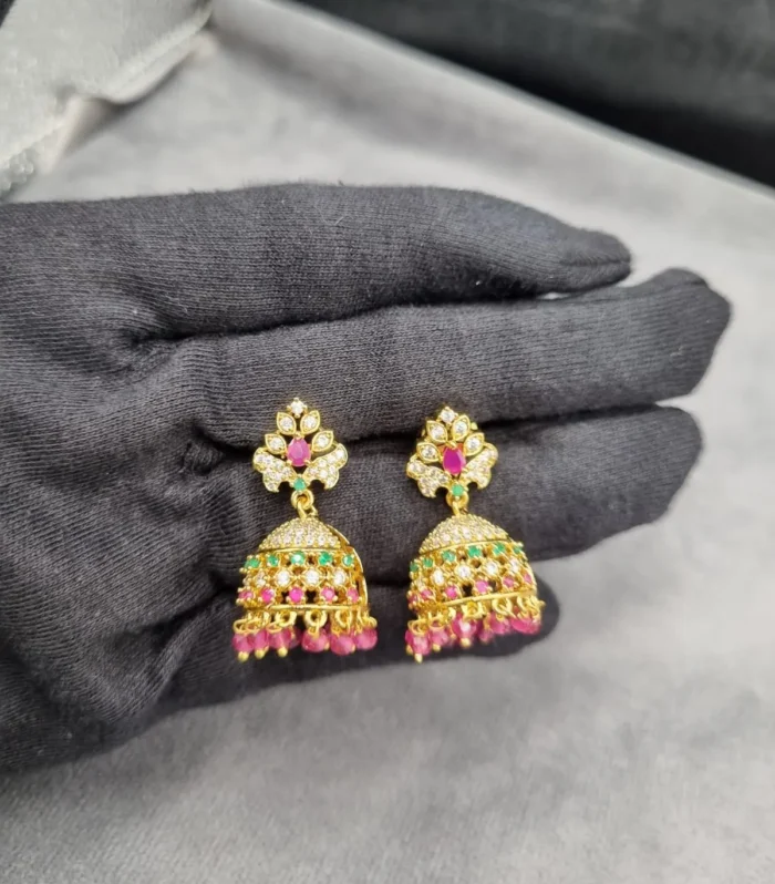 Royal Pearl Chandbali Earrings - Zaariyah Premium Collection