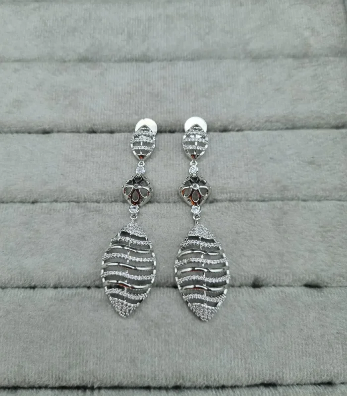 Textured Drop Earrings - Zaariyah Premium Collection
