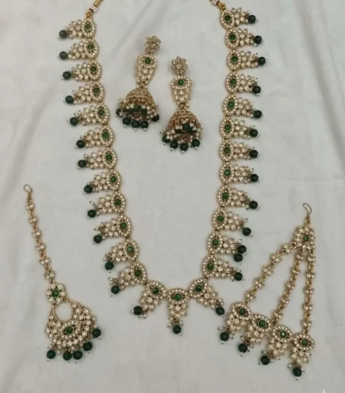 Royal Long Haram Necklace Set - Zaariyah Premium Collection