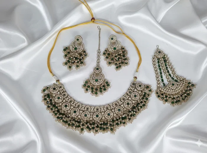 Pearl Bridal Necklace Set - Zaariyah Premium Collection