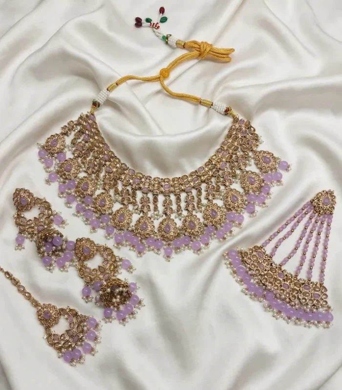 Classic Pearl Bridal Necklace Set - Zaariyah Premium Collection