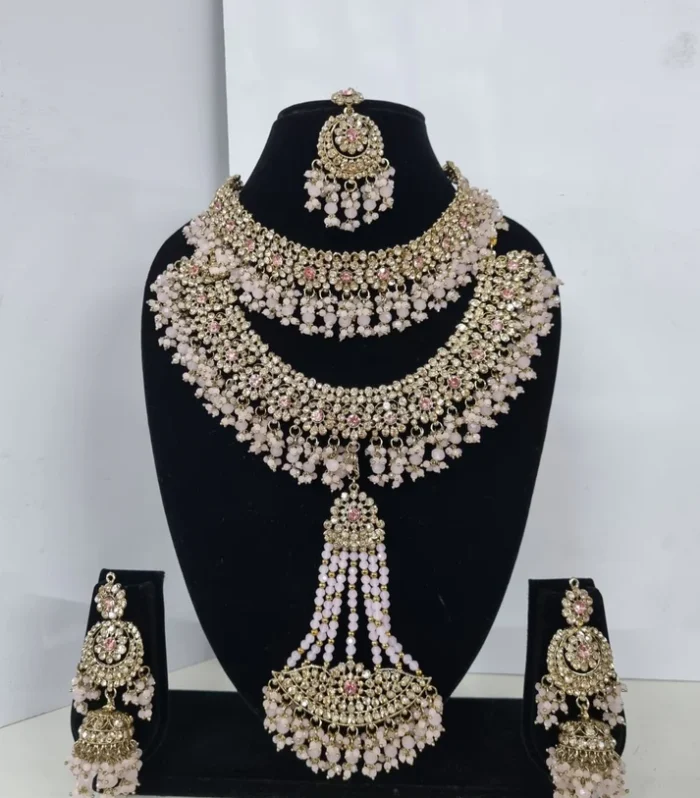 Classic Pearl Layered Necklace Set - Zaariyah Premium Collection