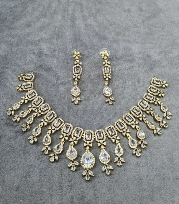 Multicolor Crystal Bridal Set - Zaariyah Premium Collection