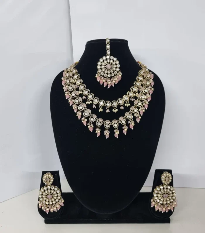 Crystal Bridal Choker Necklace Set - Zaariyah Premium Collection