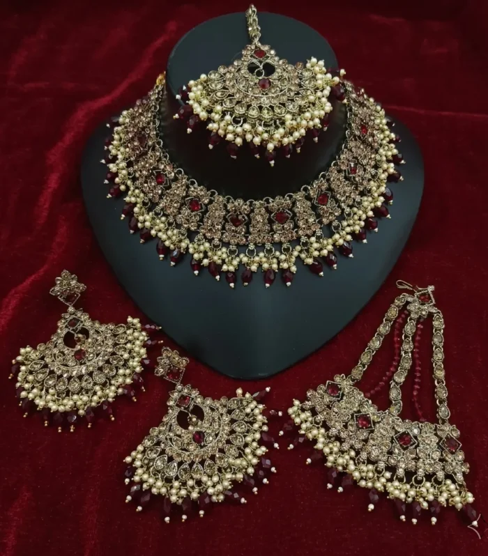 Traditional Long Bridal Necklace Set - Zaariyah Premium Collection