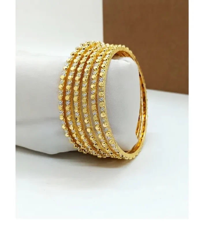 Multi Layer Beaded Artificial Bangle Set - Zaariyah Premium Collection