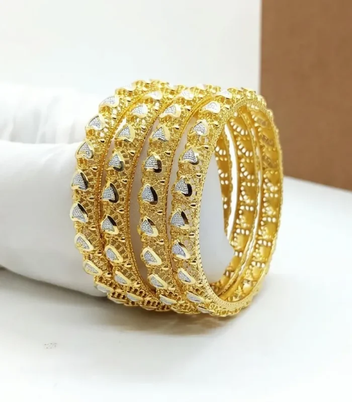 Pearl Stone Artificial Bridal Bangle Set - Zaariyah Premium Collection
