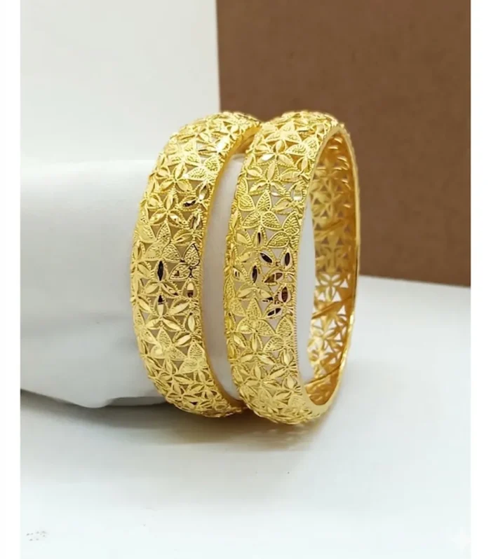 Royal Floral Mesh Artificial Bangle Set - Zaariyah Premium Collection