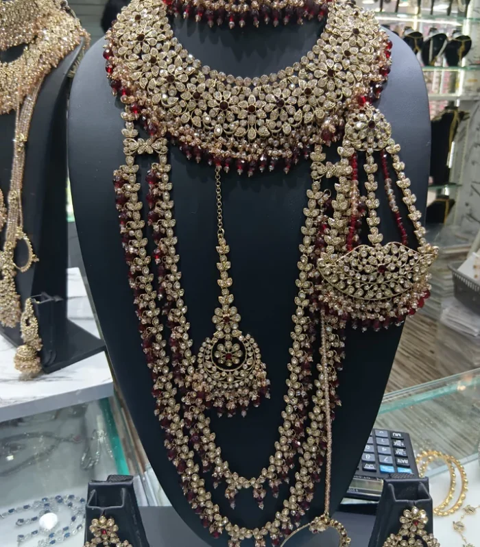 Royal Layered Artificial Bridal Rani Haar Set - Zaariyah Premium Collection