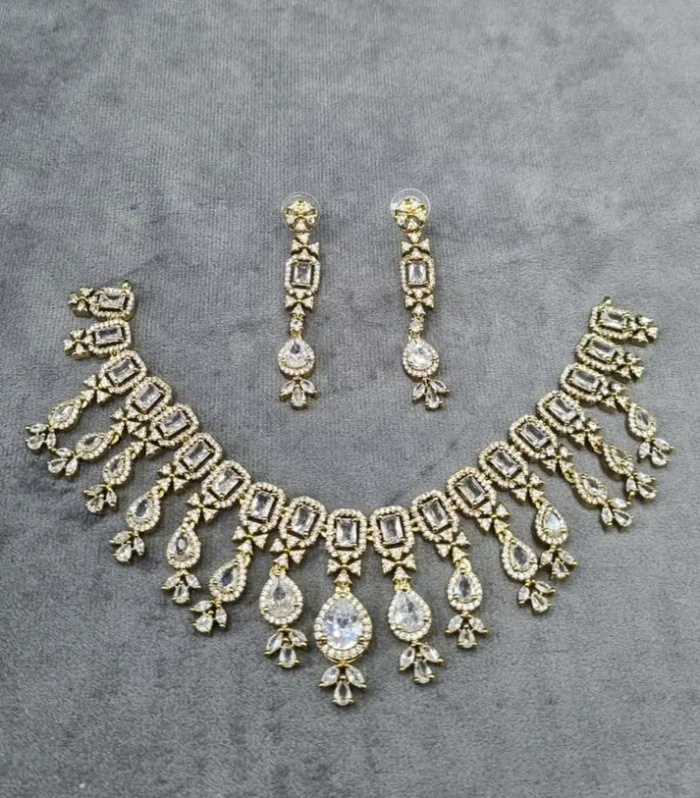 Multicolor Crystal Bridal Set - Zaariyah Premium Collection